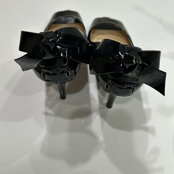 Enzo Angiolini Eamistle black patent peep toe heel - Picture 2 of 6